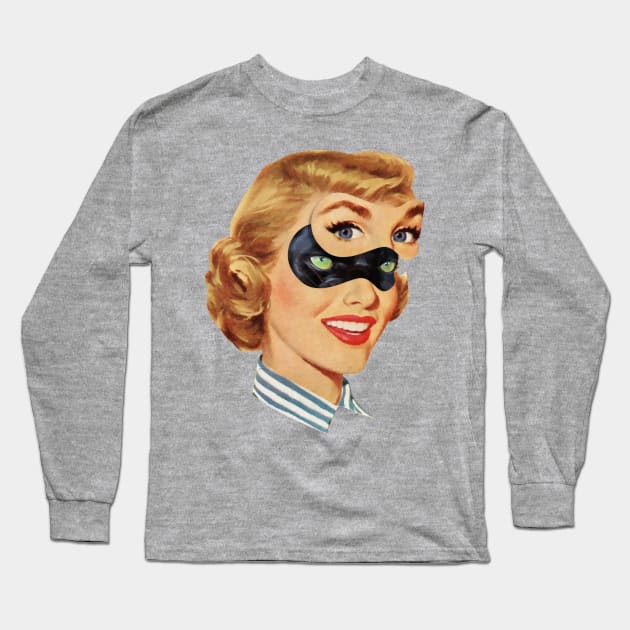 Retro Girl Long Sleeve T-Shirt by Norzeatic